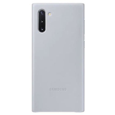 Samsung Galaxy Note 10 Leather Cover - Grey - Accessories